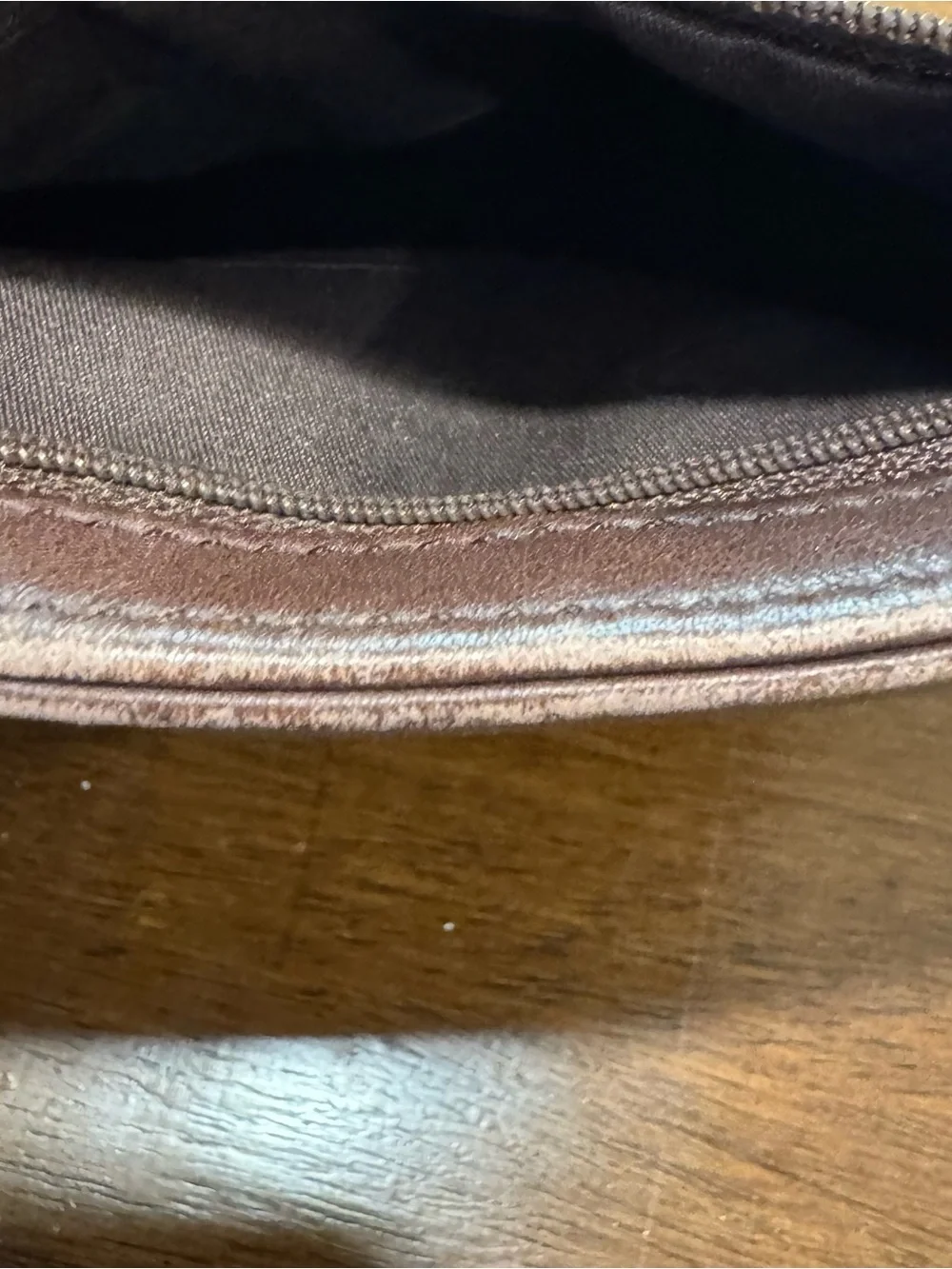 Vtg COACH Brown Leather Crossbody Slim Small Bag Glove-Tanned Leather RARE